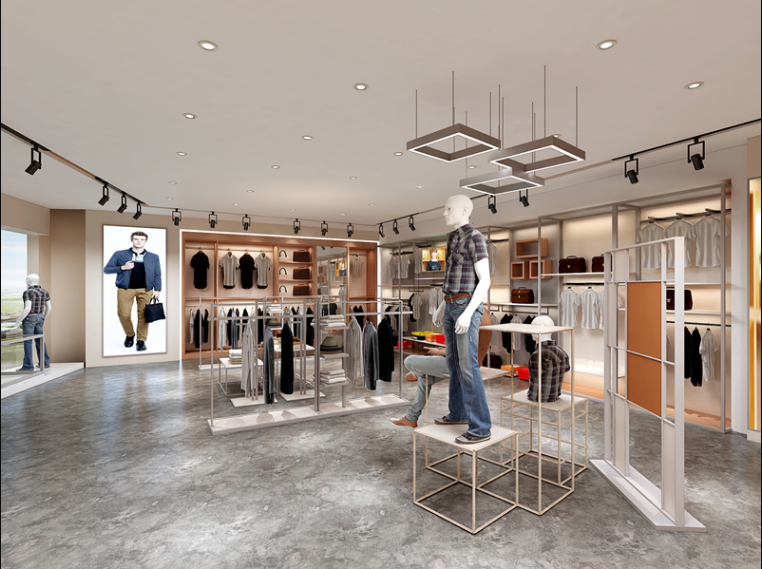 男裝貨架廠，男裝展柜。品牌男裝展柜